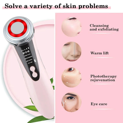 Appareil de Beauté Ultrason & LED – Anti-Âge & Soin Visage Professionnel