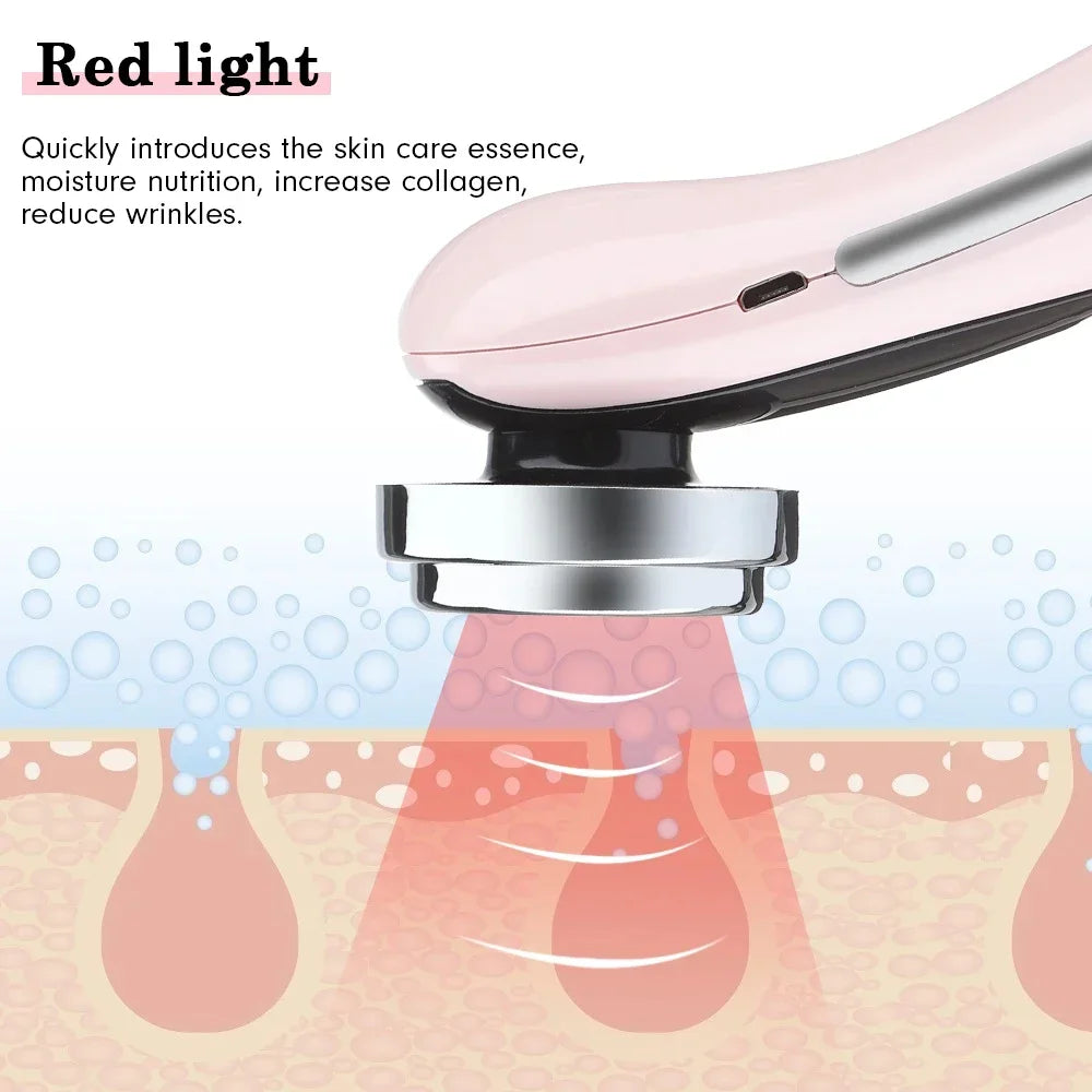 Appareil de Beauté Ultrason & LED – Anti-Âge & Soin Visage Professionnel