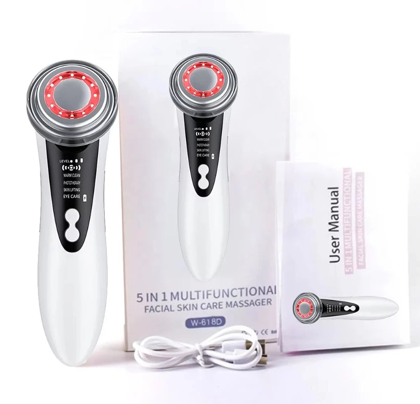 Appareil de Beauté Ultrason & LED – Anti-Âge & Soin Visage Professionnel